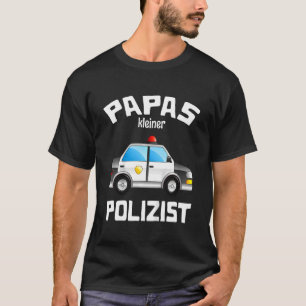 Kids Papas Little Police Officer Police Car Unif T-Shirt