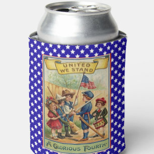 Kids Parade Fourth of July Patriotic Flag Can Cooler