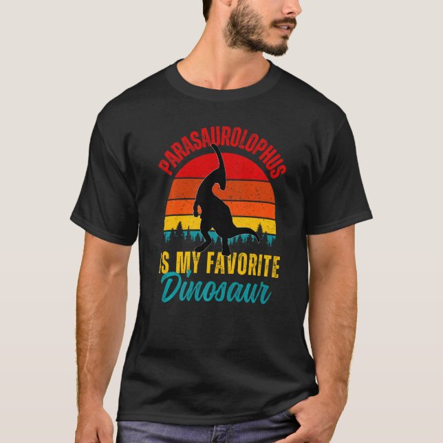 Kids Parasaurolophus Is My Favorite Dinosaur Hadro T-Shirt (Front)