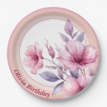 Kids party birthday paper plates