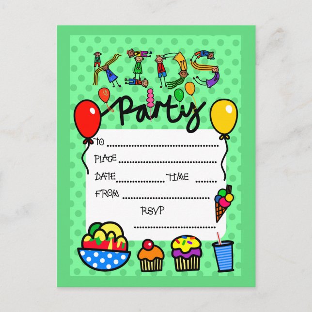 Kids Party Invitation (Front)