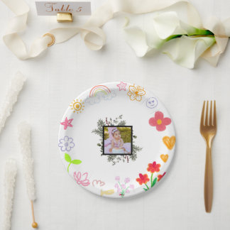 Kids Party Plates Yellow & Purple