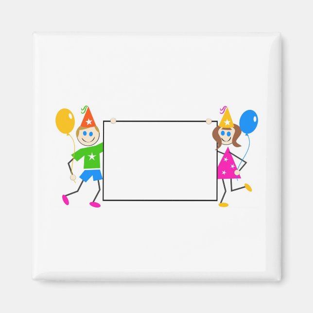 Kids Party Sign Magnet (Front)