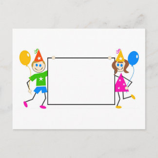 Kids Party Sign Postcard