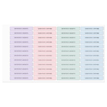 Kids Pastel Lined Name Labels