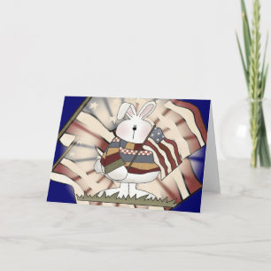 Kids Patriotic Bunny T Shirts and Gifts Card