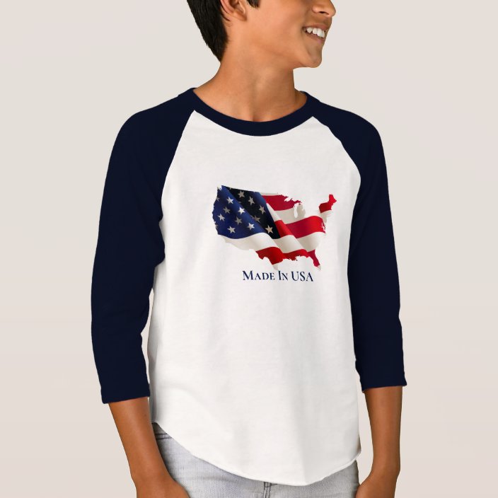 Kids Patriotic Flag TShirt Zazzle.co.uk