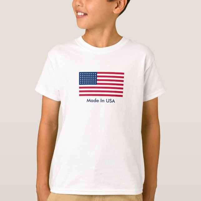 Kids Patriotic Flag T-Shirt (Front)