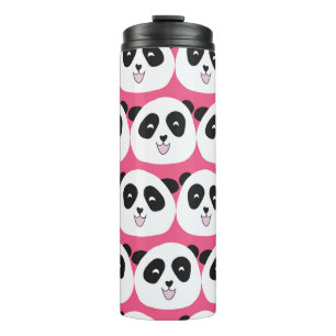 Kids pattern Panda bear seamless vintage repeat. C Thermal Tumbler