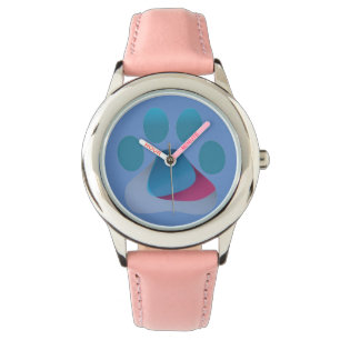 Kid's Paw Stainless Steel Watch