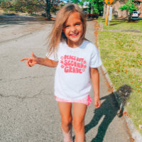 Kids Peace Out Second Grade T-Shirt in Pink