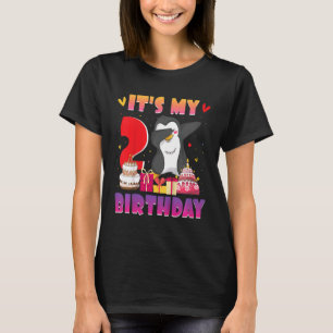 Kids Penguin 2nd Birthday Penguin Birthday Party T-Shirt