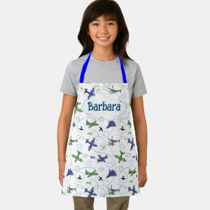 Kids Personalised Aeroplane  Apron