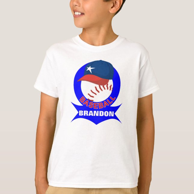 Kids Personalised Baseball T-Shirt (Front)