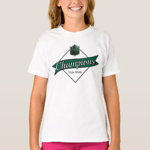 Kids Personalised Champions Diamond Graphic Sports T-Shirt