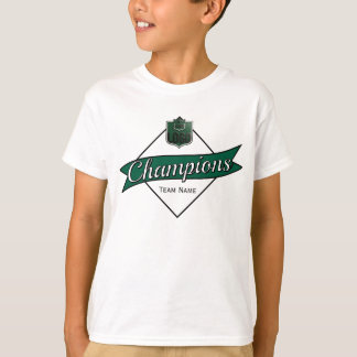 Kids Personalised Champions Diamond Graphic Sports T-Shirt