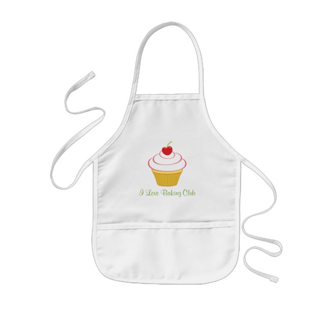 Kid's Personalised Chef Apron with Cherry Cupcake (Front)