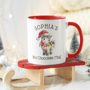 Kids Personalised Cute Poney Hot Chocolate Mug