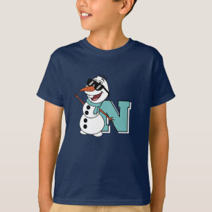 Kids' Personalised Cute Snowman Winter T-Shirt
