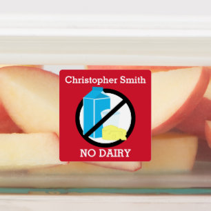 Kids Personalised Dairy Allergy Symbol No Dairy