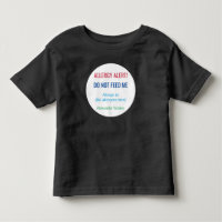Kids Personalised Do Not Feed Me Allergy Alert