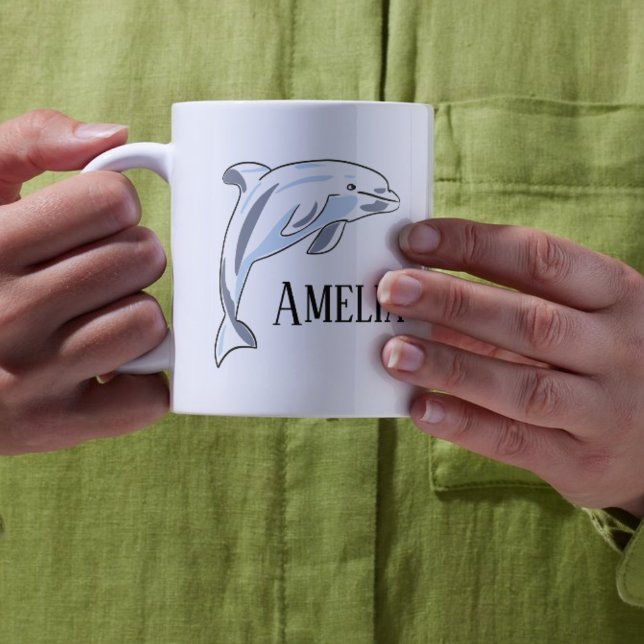Kid's Personalised DOLPHIN Coffee Mug (Kid's Personalized DOLPHIN Coffee Mug)