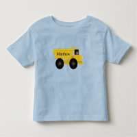 Kids' Personalised Dump Truck T-Shirt | EDITABLE