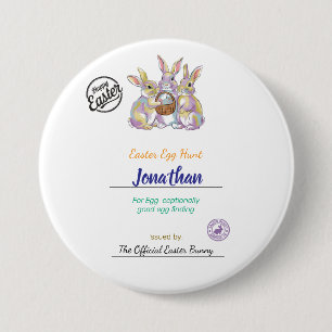 Kids' Personalised Easter Egg-cellance 7.5 Cm Round Badge