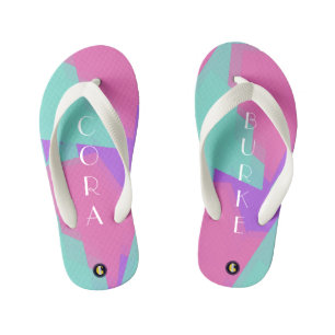 KIDS Personalised Flip Flops (Bubblegum Fun)
