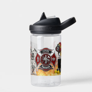 Kids Personalised Future Firefighter Water Bottle