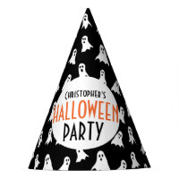Kids Personalised Ghost Pattern Halloween Party