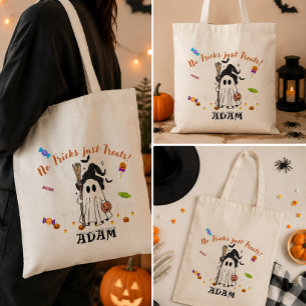 Kids Personalised Halloween Trick or Treat Tote Bag