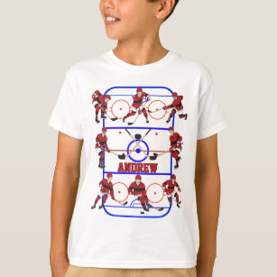 Kids Personalised Hockey Player T-Shirt