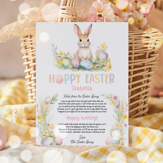 Kids Personalised Letter From The Easter Bunny  Invitation (Creator Uploaded)