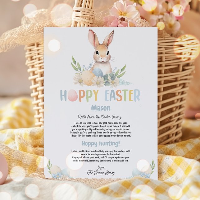 Kids Personalised Letter From The Easter Bunny  Invitation (Creator Uploaded)
