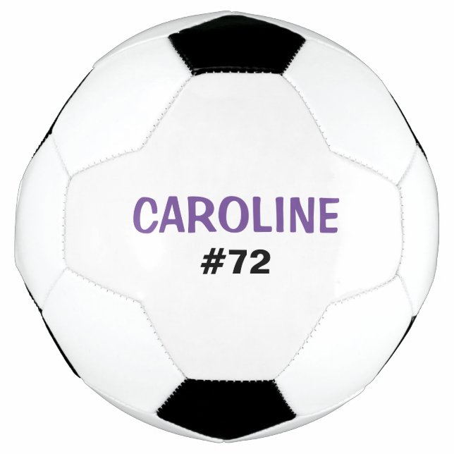 Kids Personalised Name and Jersey Number Football (Front)