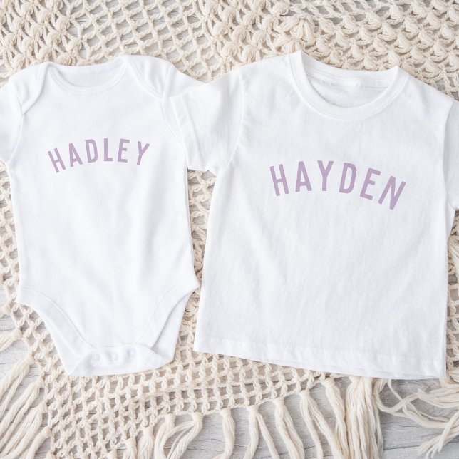 Kids Personalised Name Tee | Lilac (Creator Uploaded)