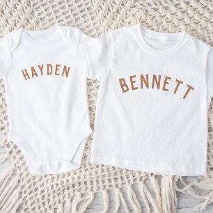 Kids Personalised Name Tee   Rust