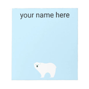Kids Personalised Polar Bear Notepad