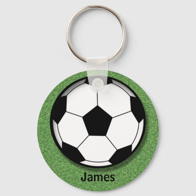 Kids Personalised Soccer Ball Key Chain (Front)