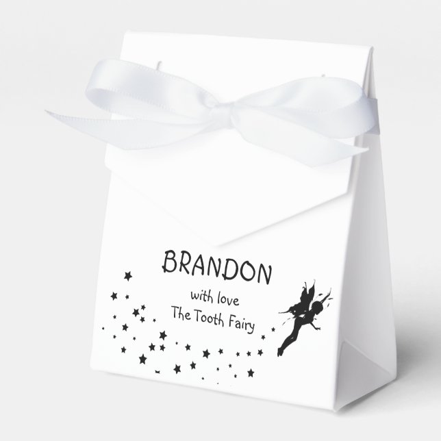 Kids Personalised Stars Tooth Fairy Treat Box (Front Side)