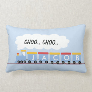 Kids Personalised Train Cushion