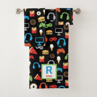Kids Personalised Video Game Snacks Gamer Pattern