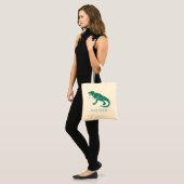 Kids Personalised Watercolor Dinosaur T-Rex Tote Bag (Front (Model))