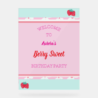 Kids Personalized Berry Sweet Welcome Sign
