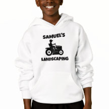 Kids Personalized Lawn Mower Hoodie