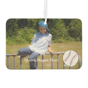 Kids Photo Baseball Quote Name  Air Freshener