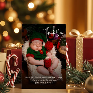 Kids Photo Christmas Thank You Card