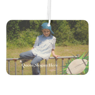 Kids Photo Football Quote Name Air Freshener