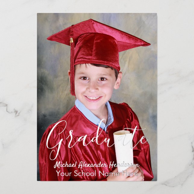 Kids Photo Graduation Announcement (Front)
